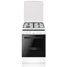 Газовая плита Hansa FCGW510977 белая, 4 конфорки, духовка 70 л, газ-контроль Изображение