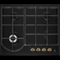 Газова варильна поверхня Electrolux EGH6343ROR Rococo 60 см чорний матовий чавун Зображення