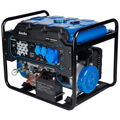 Бензиновый генератор EnerSol EPG-7500SEA 7 кВт электростартер медный альтернатор 26 л Изображение