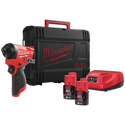 Гвинтоверт акумуляторний ударний Milwaukee M12 FID2-202X 170 Нм, 12 В, 2 акумулятори, кейс Зображення