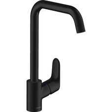 Змішувач для кухні Hansgrohe Focus KM260 з виливом 360° матовий чорний Зображення