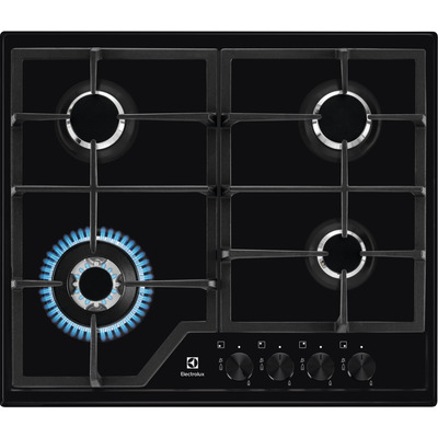 Газова варильна поверхня Electrolux KGS6436K 60 см чорна чавунні ґрати WOK Газова варильна поверхня Electrolux KGS6436K 60 см чорна чавунні ґрати WOK Зображення