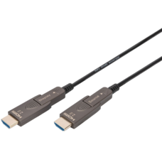 HDMI-кабель Digitus 10м гібридний, 4K, HDR, чорний Зображення