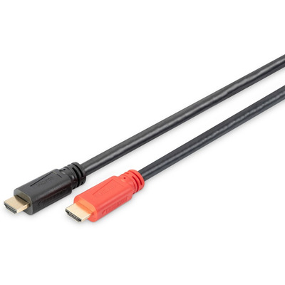 HDMI кабель Digitus 30м UHD 4K с усилителем, позолота, черный Изображение