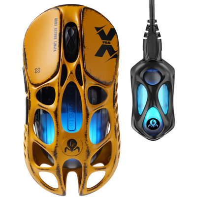 Игровая мышь GravaStar Mercury X Pro магниевый корпус, желтая, 8K RGB Изображение
