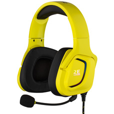 Ігрова гарнітура 2E Gaming HG340, закрита дротова з RGB, жовта Зображення