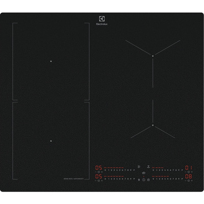 Індукційна варильна поверхня Electrolux EIS62453IZ 60 см, 4 зони, SenseBoil, Bridge, Hob2Hood, SaphirMatt чорний матовий Зображення