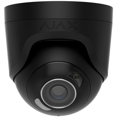 IP-камера Ajax TurretCam HL 8 Мп 4 мм, мікрофон, гібридне підсвічування, IP65, PoE, чорна Зображення