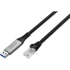 Кабель Ethernet Digitus AK-300600-020-S USB-A – RJ45, CAT 6a, 2 м, LSZH Изображение