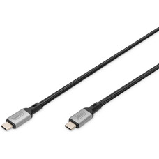 Кабель USB 4.0 Digitus Type-C/Type-C 3м, чорний, 20 Гбіт/с Зображення