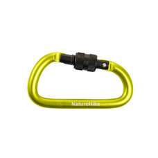 Карабін Naturehike NH15A005-H D-type алюмінієвий 6 см жовтий Зображення
