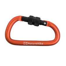 Карабін алюмінієвий Naturehike NH15A008-D 80 мм з муфтою, помаранчевий Зображення