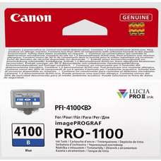 Картридж Canon PFI-4100 Blue для imagePROGRAF PRO-1100, 80 мл, пигментные чернила Изображение