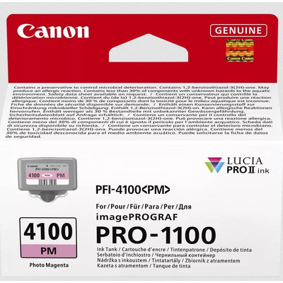 Картридж Canon PFI-4100 Photo Magenta для imagePROGRAF PRO-1100, пигментный, 80 мл Изображение