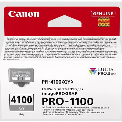 Картридж Canon PFI-4100 Gray 80 мл для imagePROGRAF PRO-1100 пигментный Изображение