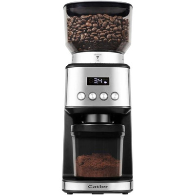 Кавомолка жорнова Catler CG510, 180 Вт, LCD, нержавіюча сталь, 31 ступінь помелу, 250 г Зображення