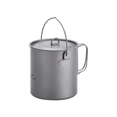 Котелок Naturehike NH18T303-C титановый 1250 мл с двумя ручками Изображение