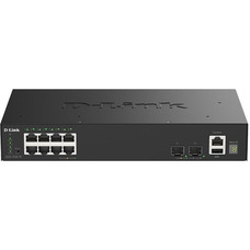 Керований комутатор D-Link DGS-1530-10, 8xGE, 2x10G SFP+, L2+, стекирування, захист Зображення