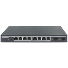 Управляемый коммутатор Digitus DN-95344 8xGigabit PoE+, 2xSFP, 86 Вт, L2 Изображение