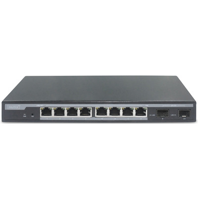 Керований комутатор Digitus DN-95344 8xGigabit PoE+, 2xSFP, 86 Вт, L2 Зображення