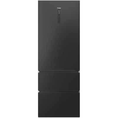 Холодильник багатодверний Haier HTW7720ENPT, 483 л, чорний, A++, No Frost, інверторний Зображення