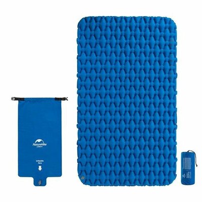 Коврик надувной двухместный Naturehike FC-11 NH19Z055-P 65мм голубой Изображение