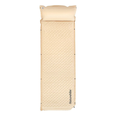 Килимок самонадувний Naturehike CNK2300DZ014 60 мм з подушкою, бежевий Зображення
