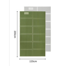 Килимок складаний Naturehike CNK2450WS044 подвійний IXPE 200x120x1,8 см, алюмінієва плівка, оливковий Зображення