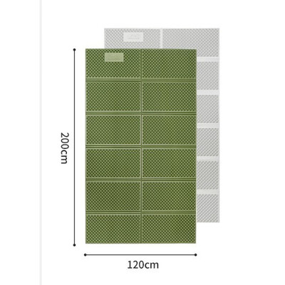 Килимок складаний Naturehike CNK2450WS044 подвійний IXPE 200x120x1,8 см, алюмінієва плівка, оливковий Зображення