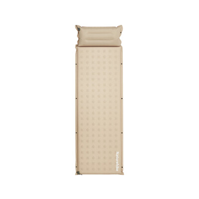 Килимок надувний з подушкою Naturehike CNK2550WS025, 200×65×3 см, бежевий Зображення