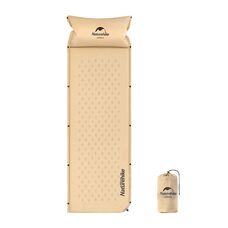 Килимок самонадувний Naturehike NH15Q002-D 25 мм з подушкою бежевий Зображення