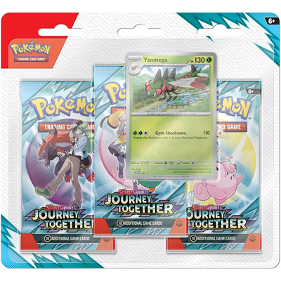 Коллекционный набор карточек Pokemon TCG Scarlet & Violet Journey Together 3-Pack Blister, 3 бустера, промокарта, код для TCG Live Изображение