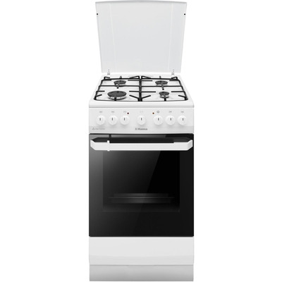 Комбинированная плита Hansa FCMW581009, 50x60 см, белая, газ-контроль, электродуховка 62 л Изображение