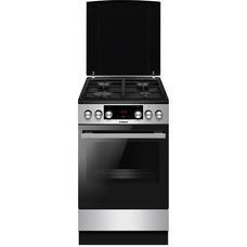 Комбинированная плита Hansa FCMX59323 электродуховка, 4 газовые конфорки, нержавеющая сталь Изображение