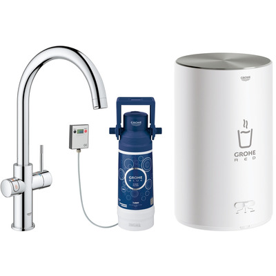 Комплект кухонного смесителя Grohe Red Duo с бойлером M-размера Изображение