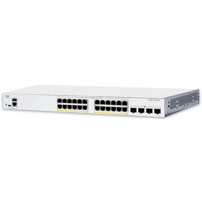 Комутатор Cisco Catalyst C1300-24FP-4X, 24xGE Full PoE та 4x10G SFP+ Комутатор Cisco Catalyst C1300-24FP-4X, 24xGE Full PoE та 4x10G SFP+ Зображення