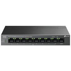 Комутатор TP-Link LS109P 9 портів PoE, WebSmart, металевий корпус Зображення