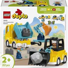 Конструктор LEGO DUPLO Town 3-в-1 Будівельна техніка, 22 елементи, різнобарвний Зображення
