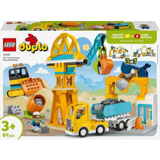 Конструктор LEGO DUPLO Town 3-в-1 Будівельний майданчик і техніка, 84 деталі, 10476 Зображення