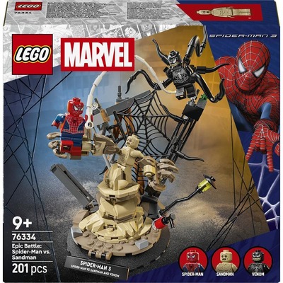 Конструктор LEGO Marvel Super Heroes Легендарна битва: Людина-павук vs. Піщана людина, 201 деталей, для дітей від 9 років Зображення