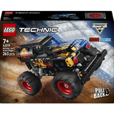 Конструктор LEGO Technic Monster Jam Grave Digger Fire and Ice, 263 елементи, інерційний механізм, для дітей від 7 років Зображення