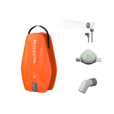 Контейнер для води з електричним насосом Flextail Tiny Shower Bag 20 л, помаранчевий Зображення