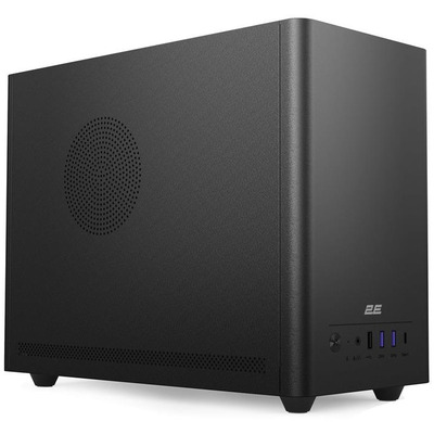 Корпус для комп’ютера 2E Credo Metal V300B Mini Tower, сталь 0.8 мм, micro-ATX, чорний Зображення