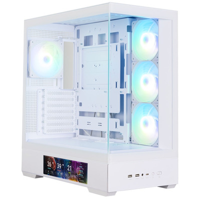 Корпус для ПК Zalman P40 DS WHITE, дисплей 9.1