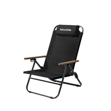 Крісло складане Naturehike CNK2550JJ012, сталь, чорний, подушка, 4 положення Зображення