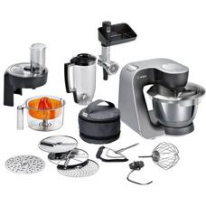 Кухонная машина Bosch MUM58M59, 1000 Вт, чаша 3.9 л, 11 насадок, серая Изображение