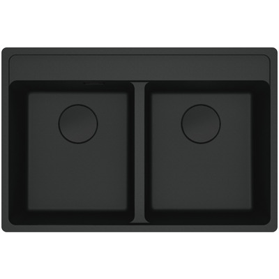 Кухонна мийка Franke Maris MRG 620 TL фраграніт, 2 чаші, чорний матовий, врізна, прямокутна Кухонна мийка Franke Maris MRG 620 TL фраграніт, 2 чаші, чорний матовий, врізна, прямокутна Зображення