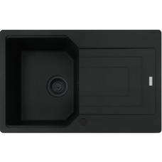 Кухонная мойка Franke Urban UBG 611-78, фрагранит, черный матовый, 780×500 мм, врезная, 1 чаша, крыло Изображение