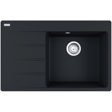 Кухонная мойка Franke Centro CNG 611-78 TL врезная фрагранит черный матовый 780x500 мм с левым крылом Изображение