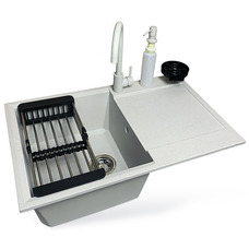 Кухонний набір Adamant Horizon з мийкою зі штучного каменю, крилом і аксесуарами Зображення